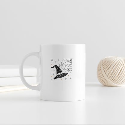 Mug à motif mystique avec chapeau de sorcière effrayant thème parfait pour Halloween