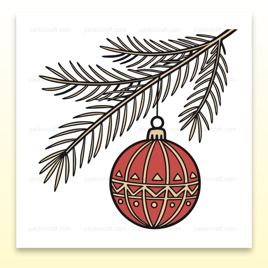 Illustration élégante de boule de Noël suspendue pour décoration et projets DIY