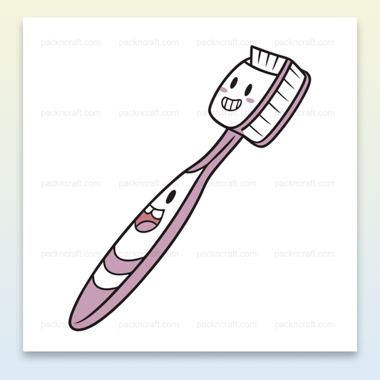 Illustration de brosse à dents joyeuse en SVG pour usage quotidien et éducatif