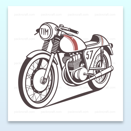 Illustration vintage de moto Gilera 500GP pour stickers rétro et posters