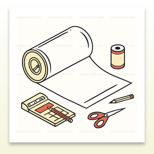 Illustration d'outils créatifs en style minimaliste pour projets DIY et papeterie