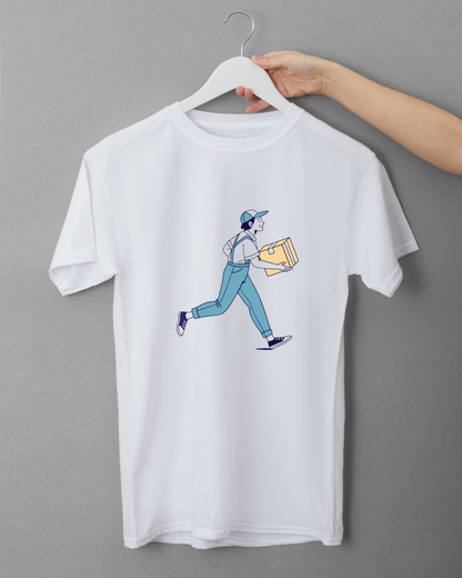 Livreur Pressé | Illustration SVG Moderne | Thème Livraison