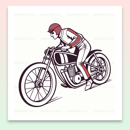 Illustration rétro de board tracker 1920s pour stickers et projets DIY