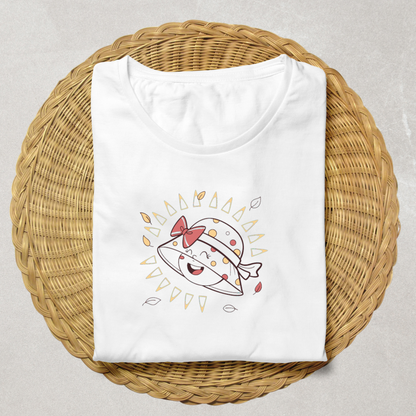 T-shirt avec motif joyeux de chapeau rigolo et soleil pour un look ensoleillé