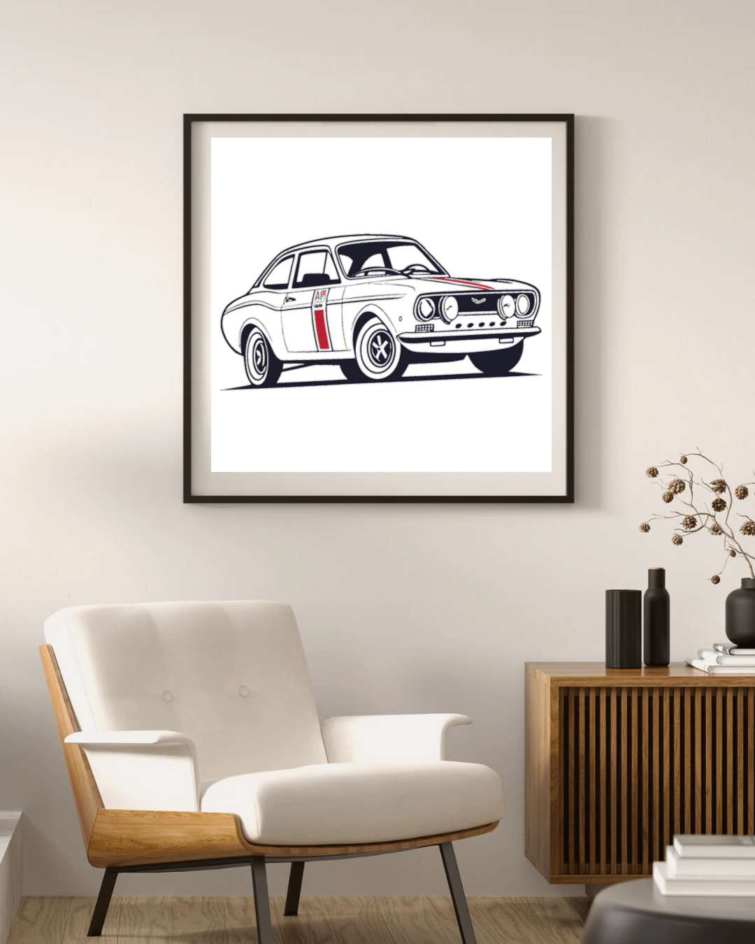 Voiture rétro en action | Style Vintage SVG | Thème classique