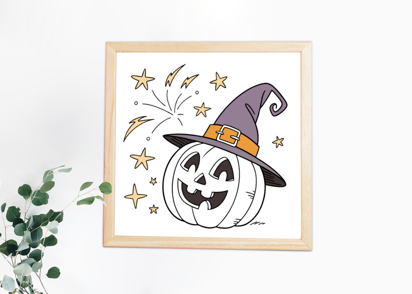Cadre à thème Halloween avec doodle citrouille souriante en arrière-plan festif