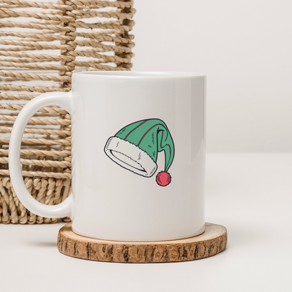 Mug festif avec motif de chapeau de Noël joyeux dessin unique feng shui coloré