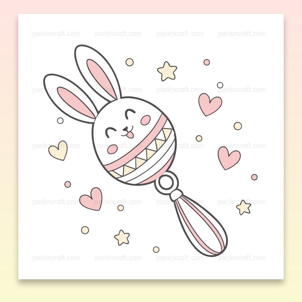 Motif lapin vintage kawaii sur fond blanc