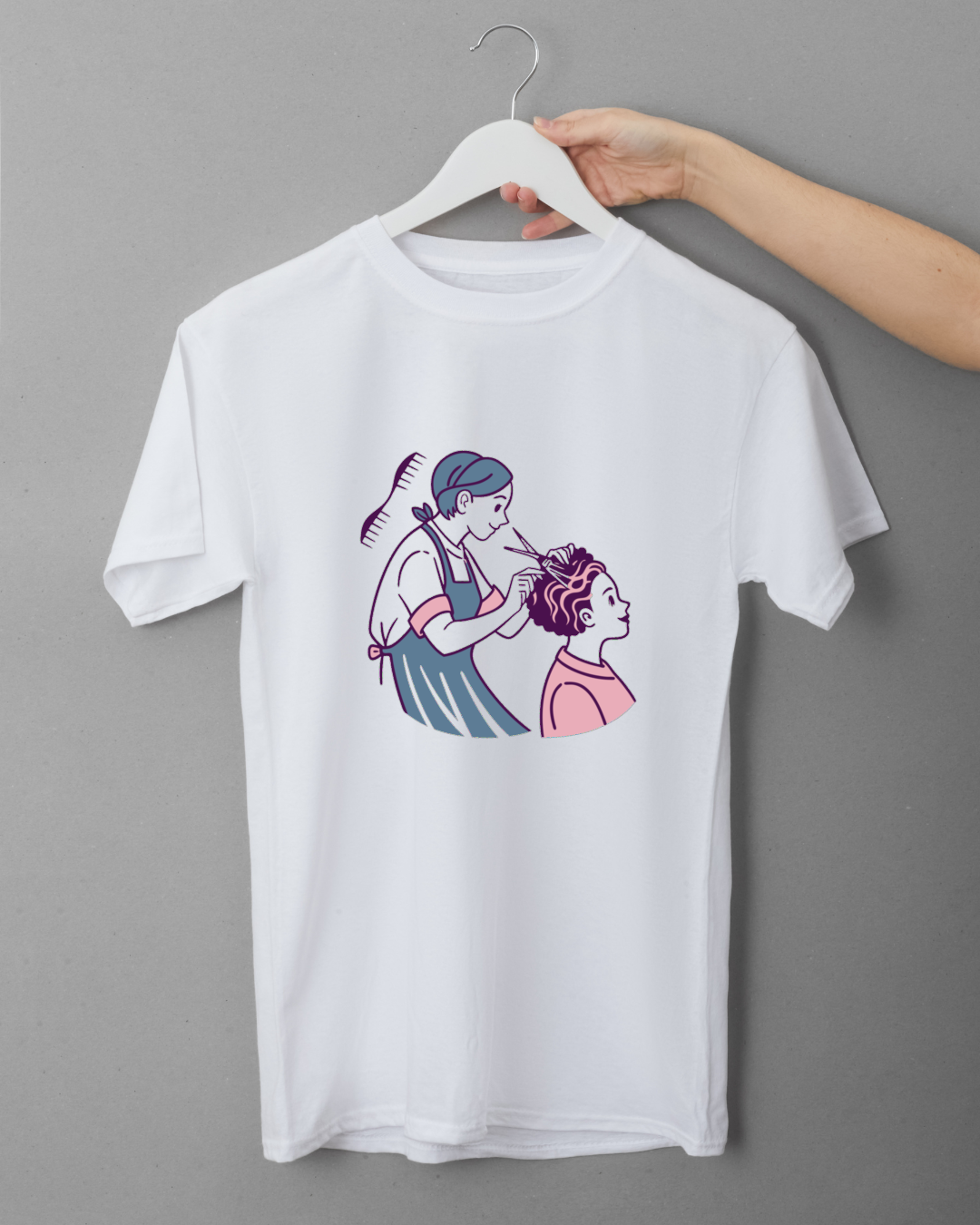 Coiffeuse Détendue | Style Illustratif | Salon Vintage