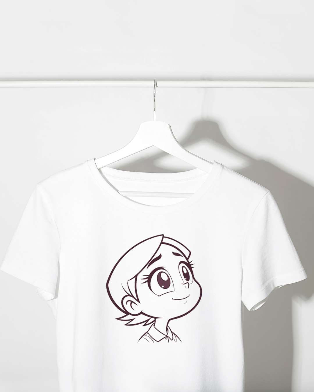 T-shirt avec design vectoriel enfant rêveur en haut ciel étoilé