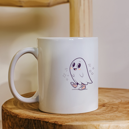 Mug avec fantôme joyeux, style Kawaii, ambiance Halloween, parfait pour collection