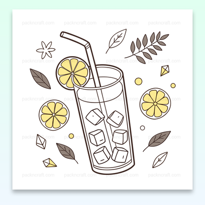 Illustration vectorielle de boisson fraîche au citron pour projets créatifs.