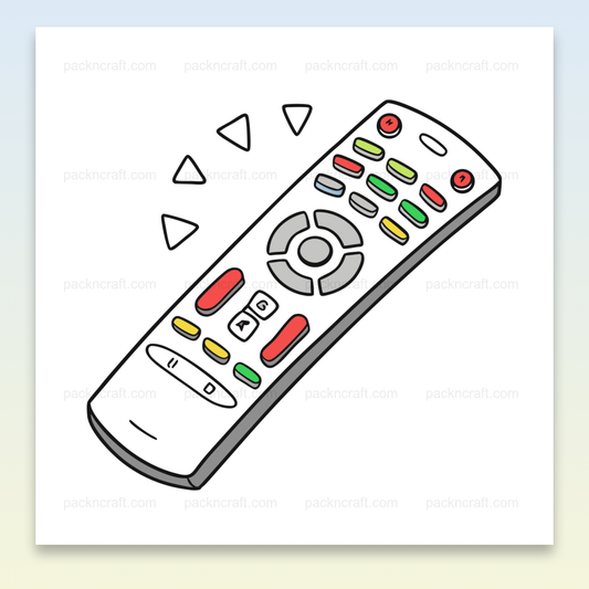 Illustration vectorielle moderne d'une télécommande multicolore pour décor ou projet créatif