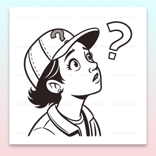 Illustration d'un enfant curieux avec une casquette en style doodle