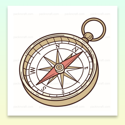 Illustration de boussole directionnelle vintage pour projets créatifs.