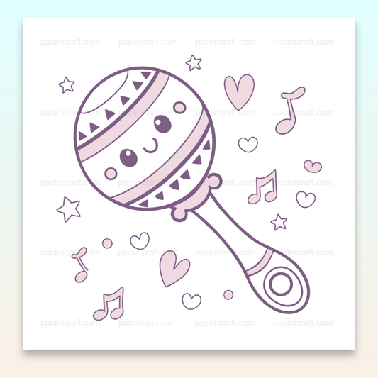 Image kawaii maracas, parfait pour création numérique et DIY amusant.