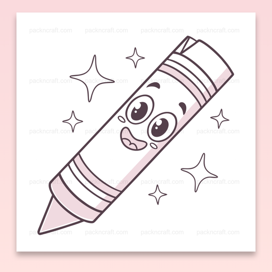 Illustration de crayon souriant style kawaii pour papeterie créative