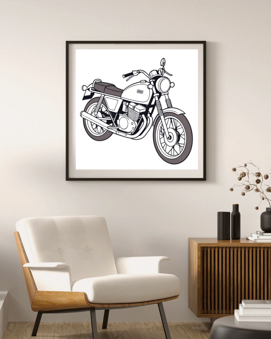 Cadre décoratif du Kawasaki KZ1000, ajout raffiné pour votre intérieur