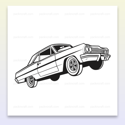Illustration vectorielle Chevrolet Impala vue de profil