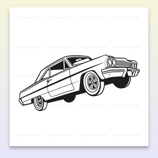 Illustration vectorielle Chevrolet Impala vue de profil
