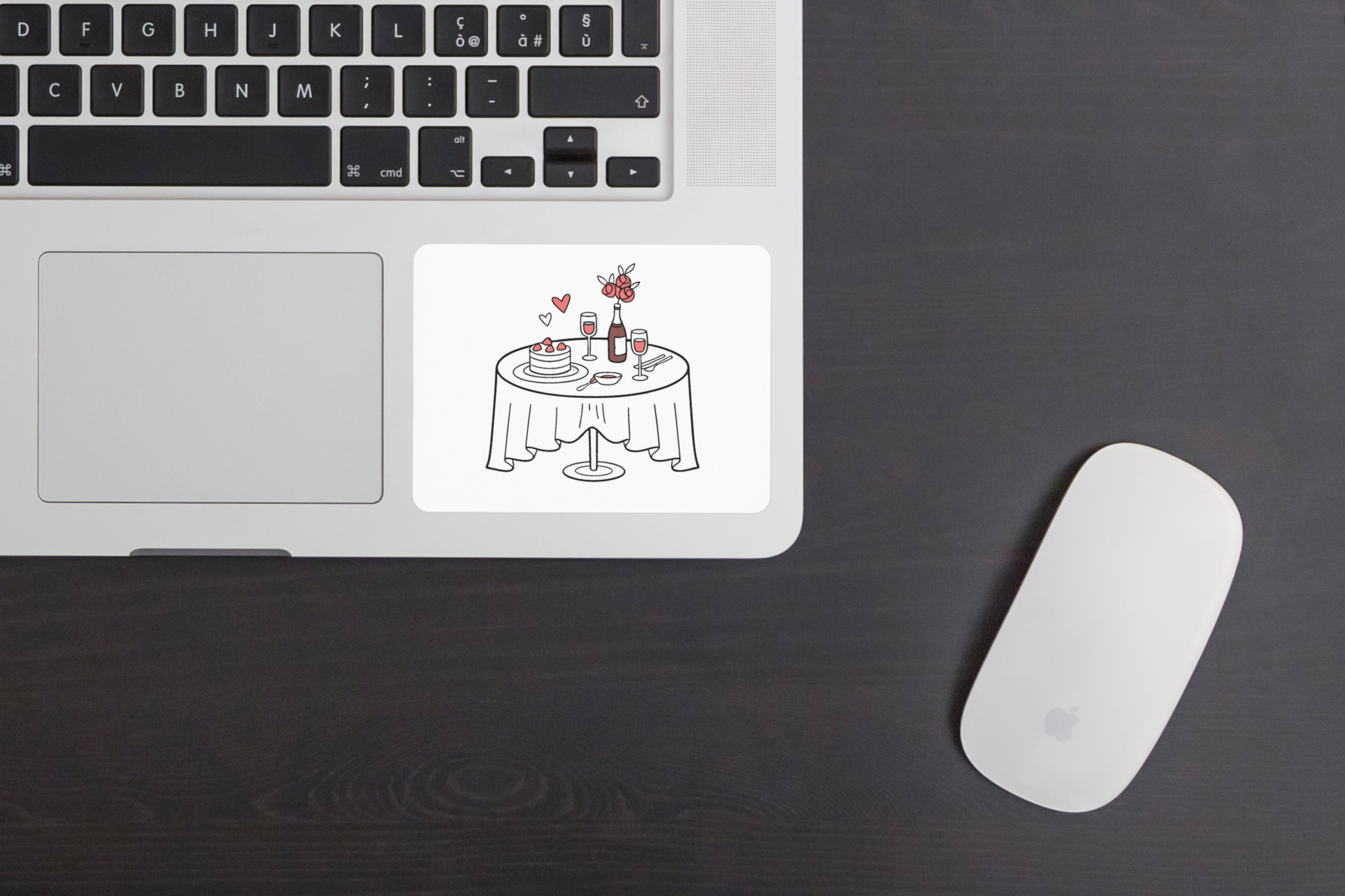Sticker de table de mariage, parfait pour personnaliser vos objets.