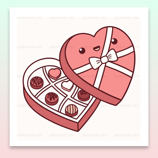 Illustration de chocolats en forme de cœur pour saint-valentin