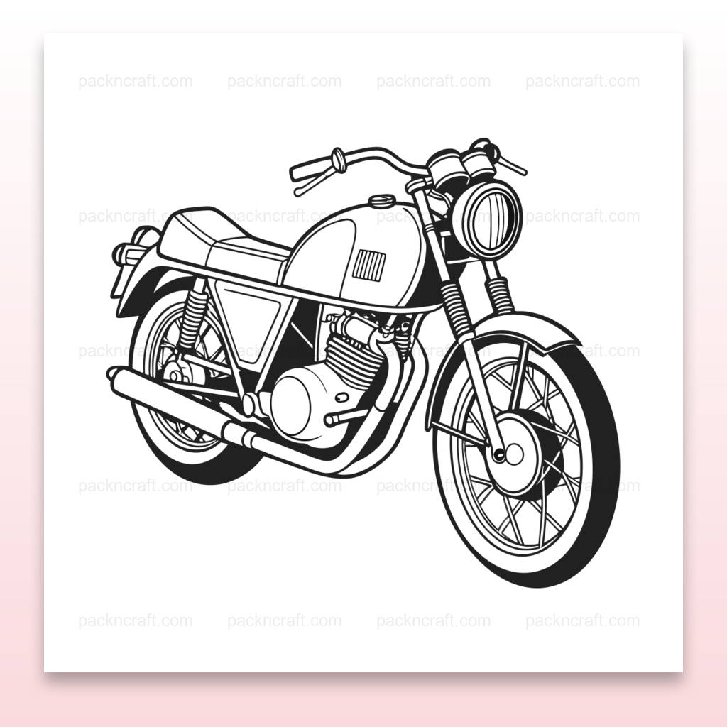 Illustration vintage Ducati 750GT 1971 pour projets créatifs