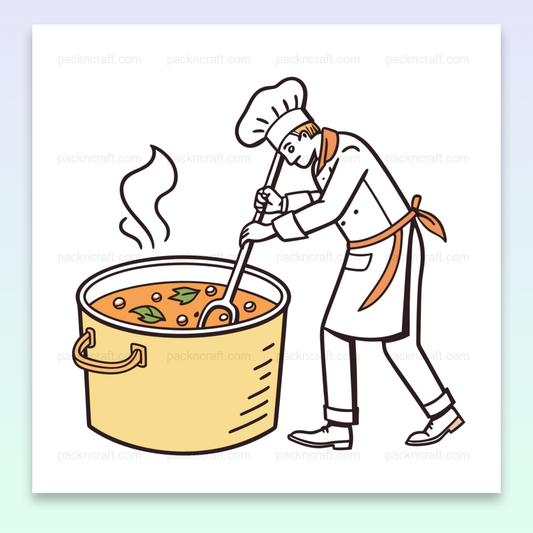 Chef Cuisine Soupe | Style Moderne | Thème Culinaire
