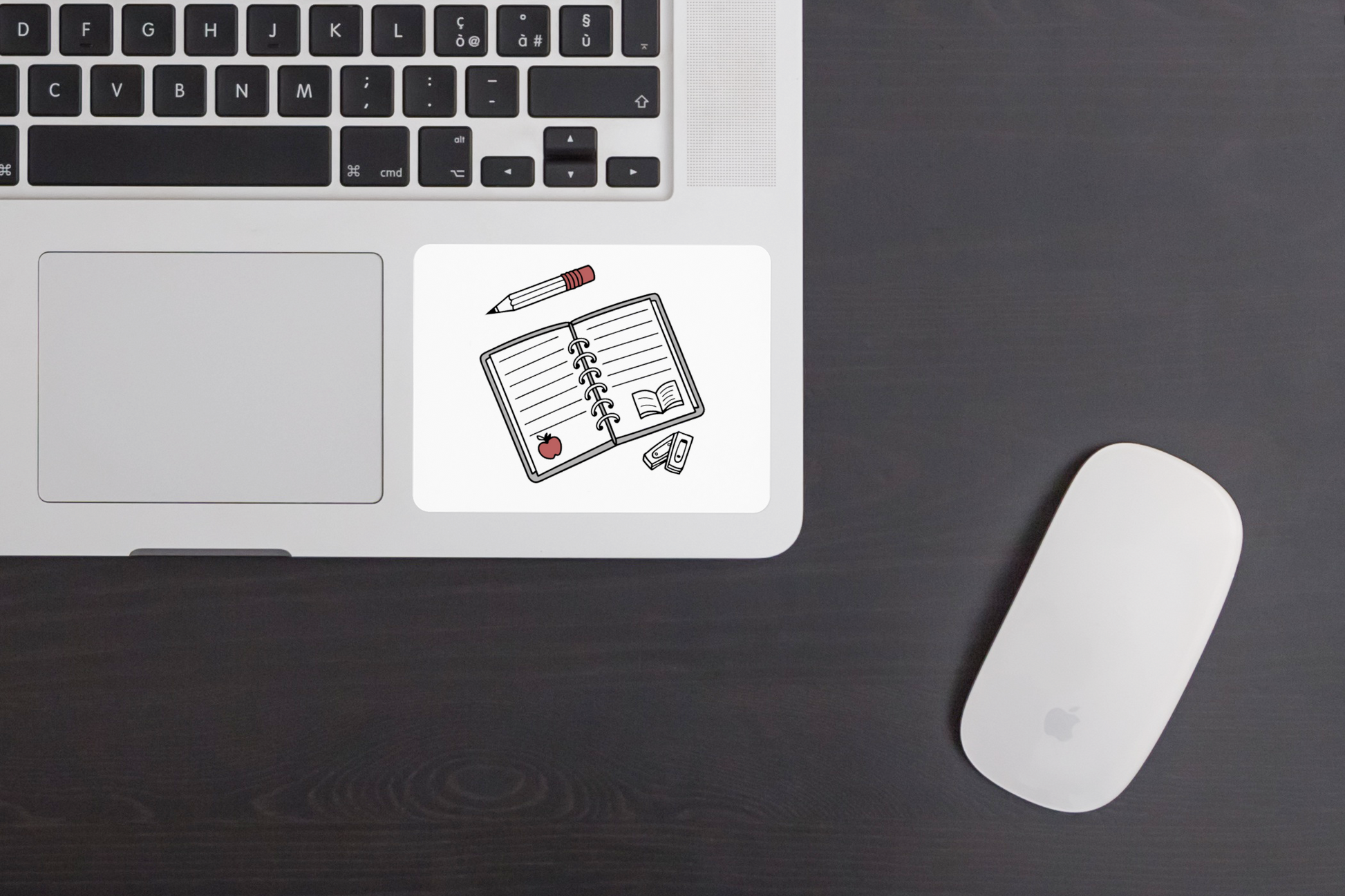 Sticker éducatif minimaliste avec icône numérique décorative pour carnet