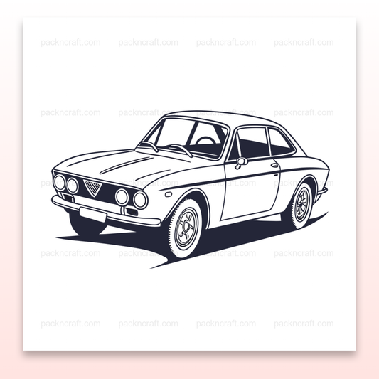 Illustration vectorielle de la Lancia Fulvia pour projets créatifs et décoratifs