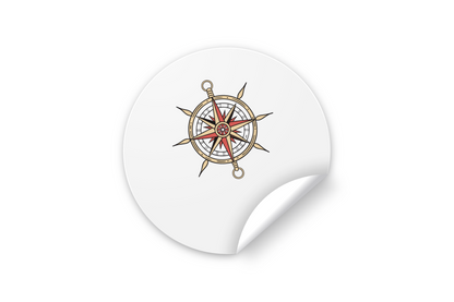 Sticker avec boussole vintage pour une touche d'aventure nautique authentique