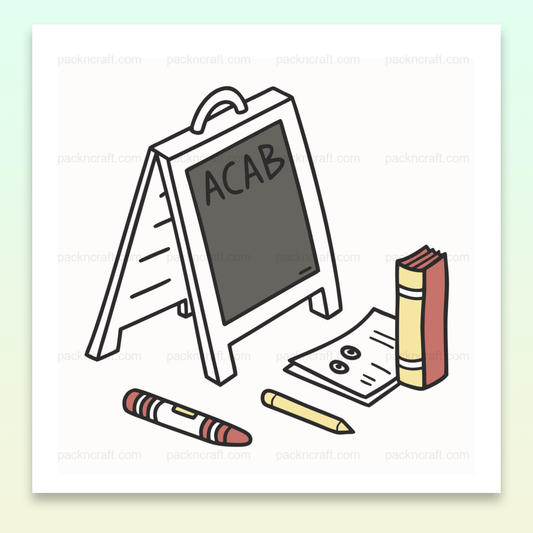 Illustration stylisée de tableau d'école en SVG pastel, parfait pour décoration éducative