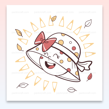 Illustration d'un chapeau rigolo sous le soleil pour projets créatifs et éducatifs