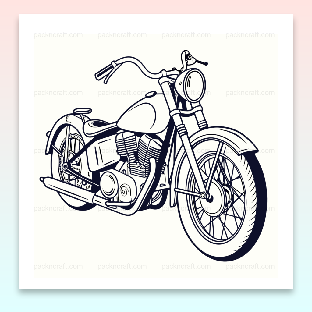 Détail de la Harley-Sportster 1957, parfait pour papeterie vintage