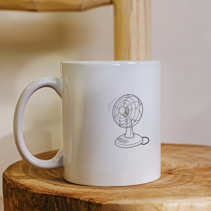 Mug avec design minimaliste de ventilateur en mouvement pour une touche estivale