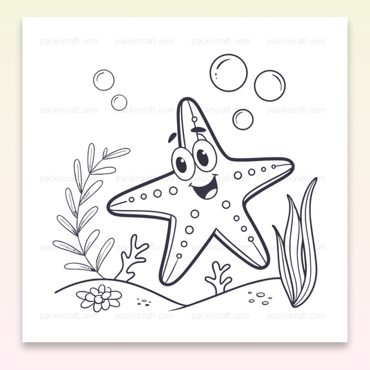 Illustration joyeuse d'une étoile de mer pour divers projets créatifs.