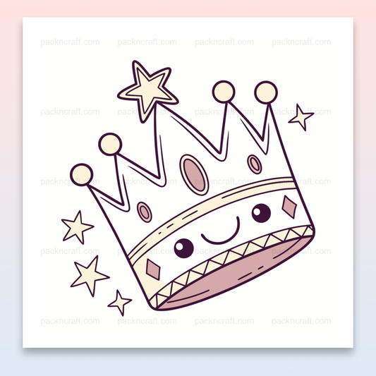 Design kawaii de couronne pour DIY, parfait pour les projets créatifs et la personnalisation.