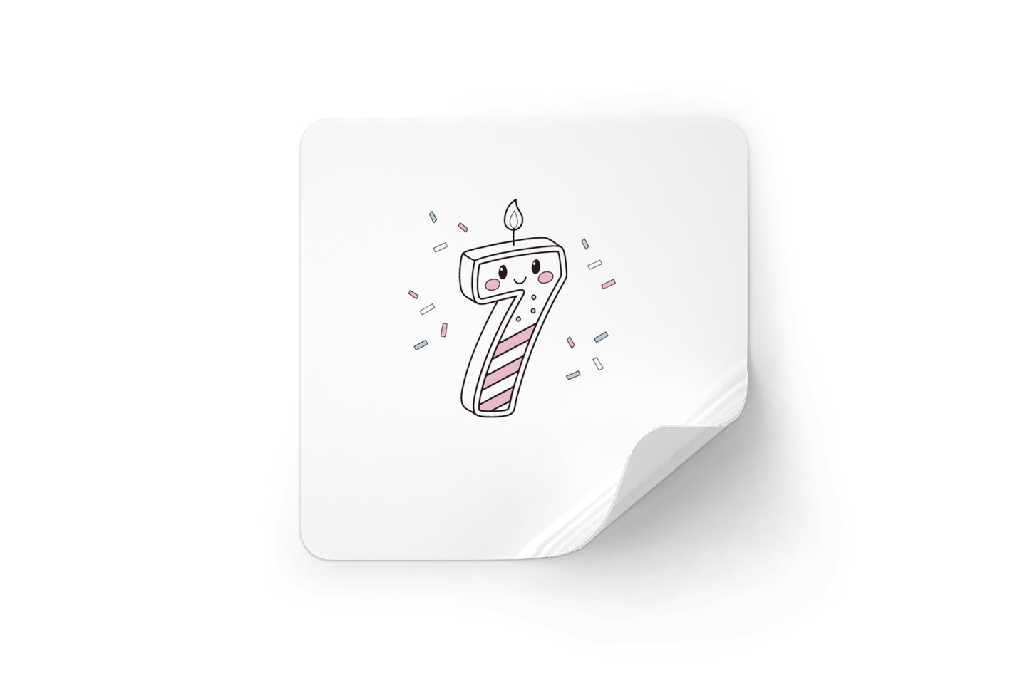 Sticker amusant bougie kawaii 7, ajoutez de la joie à votre espace.
