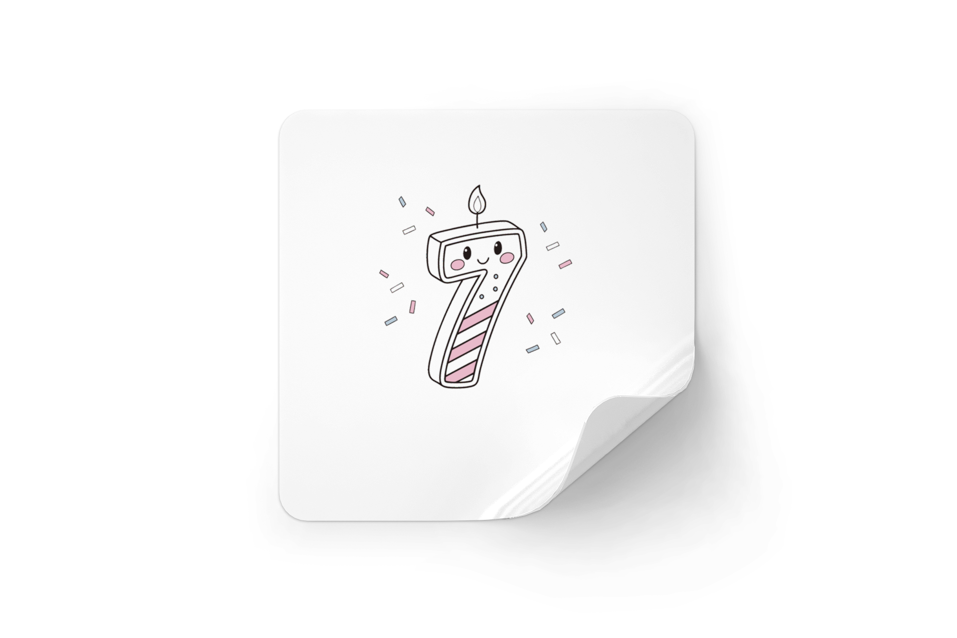 Sticker amusant bougie kawaii 7, ajoutez de la joie à votre espace.