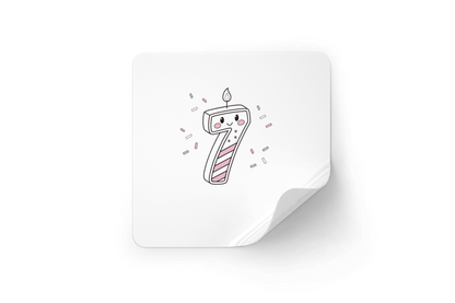 Sticker amusant bougie kawaii 7, ajoutez de la joie à votre espace.