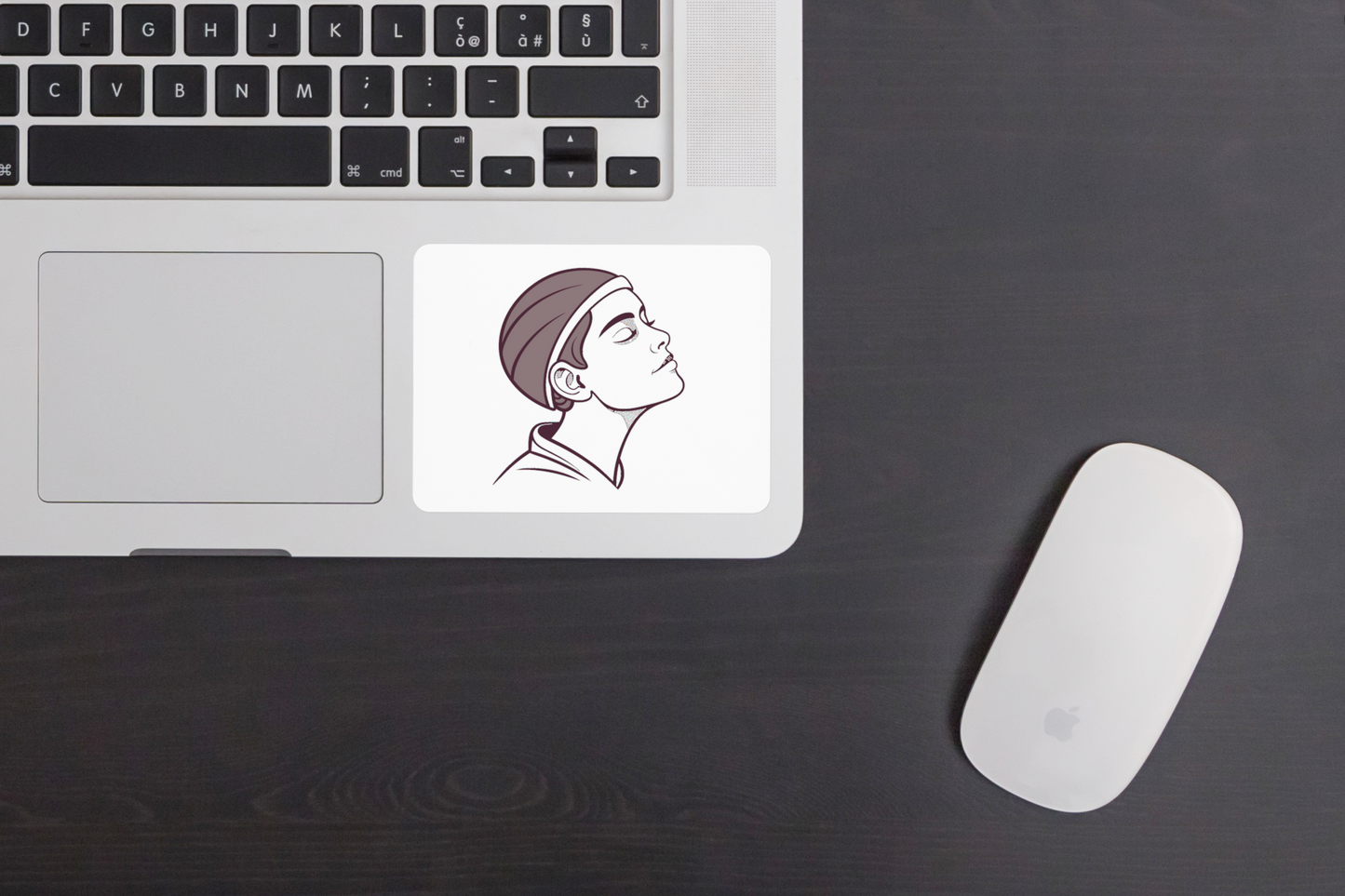 Sticker au design kawaii, décoré d'un rêveur apaisé pour un thème imaginaire