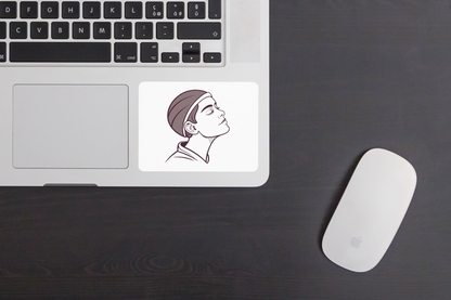 Sticker au design kawaii, décoré d'un rêveur apaisé pour un thème imaginaire