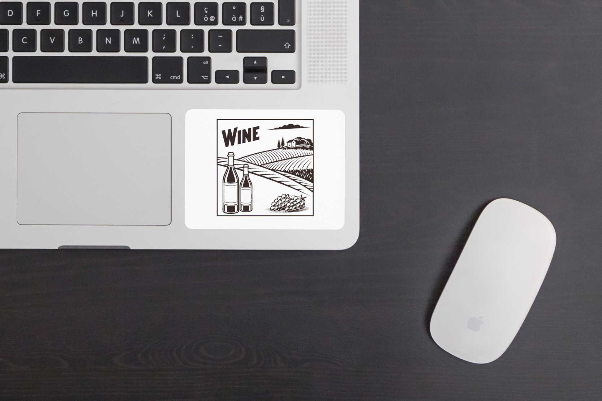 Sticker vin rétro parfait pour la décoration variée.