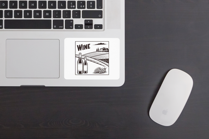 Sticker vin rétro parfait pour la décoration variée.