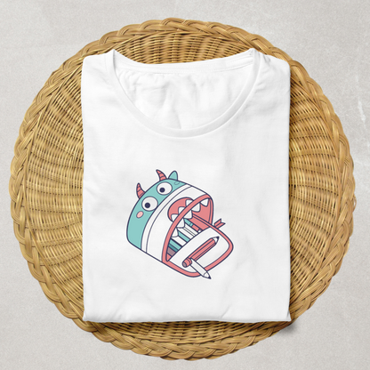 T-shirt drôle avec motif monstre amusant et coloré pour une rentrée ludique