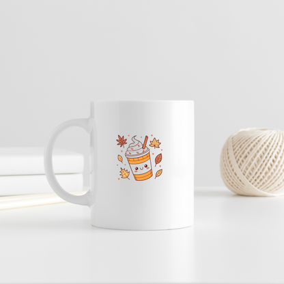 Mug avec illustration kawaii d'un latte joyeux pour une déco gourmande stylée