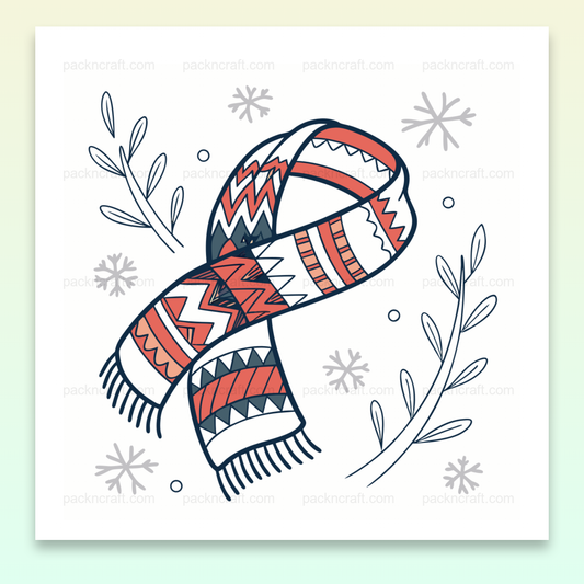 Illustration vectorielle d'une écharpe colorée pour projets d'hiver, déco et DIY
