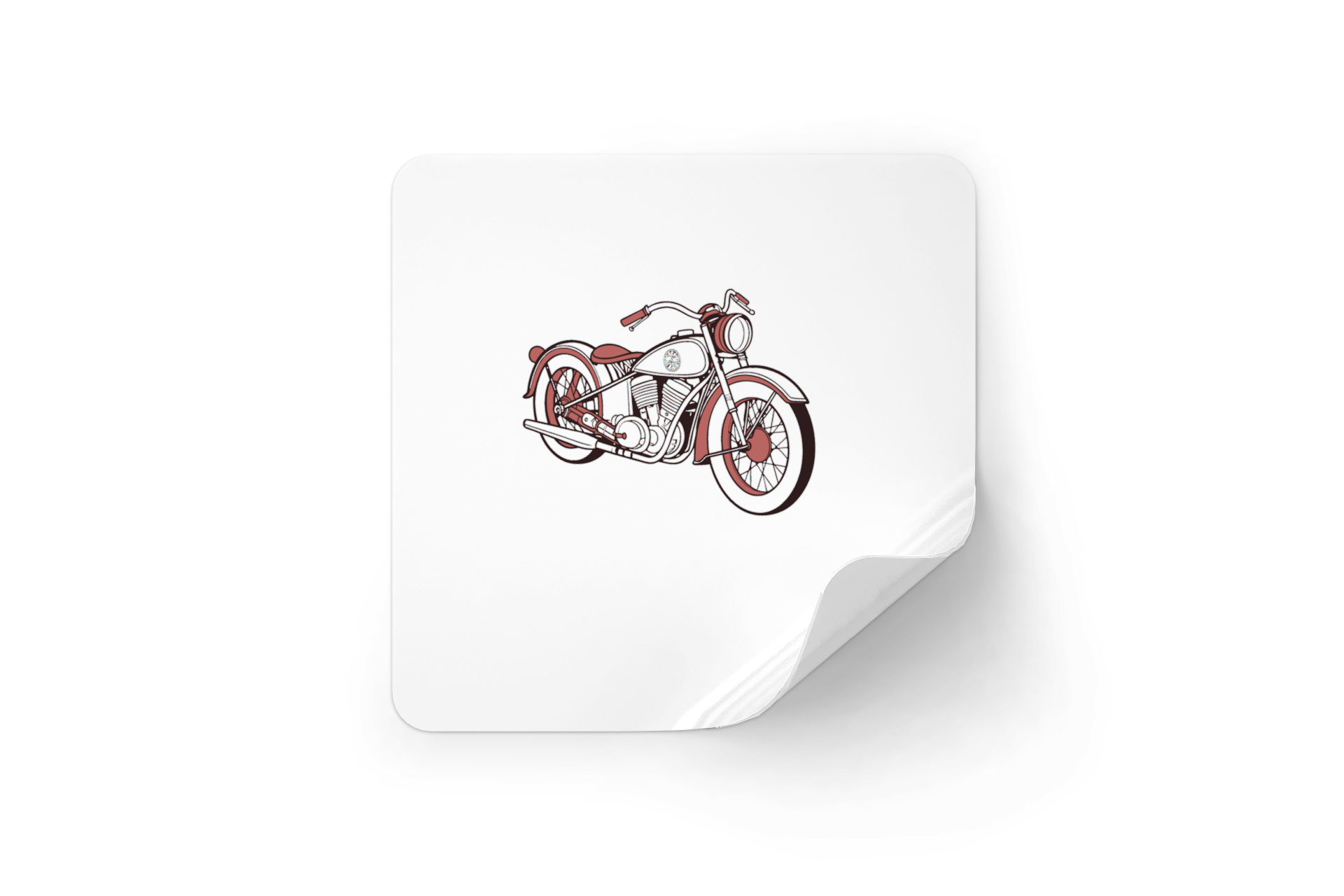 Illustration de la moto Indian Scout 1920 en fichier SVG, format sticker.
