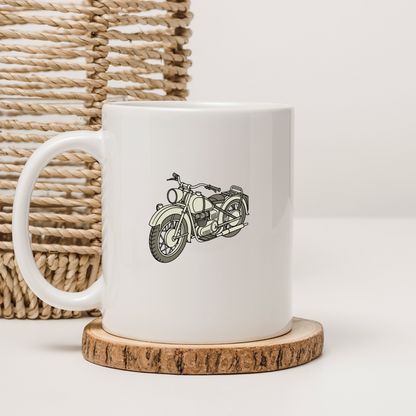 Dessin de la Zundapp KS750 1941 sur mug pour collectionneurs.