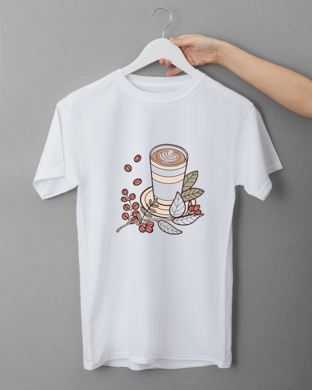 T-shirt avec visuel pastel vectoriel inspiré de l'école et de la papeterie